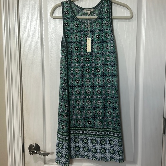 Max studio size S blue and green sleeveless dress NWT - Picture 1 of 8